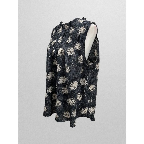 Joie Grey, Black, and Cream Sleeveless Blouse - Picture 2 of 3